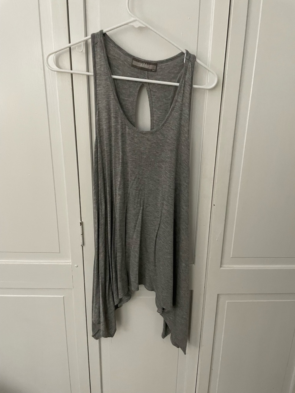 Addie Size Small Gray Keyhole Tank Top